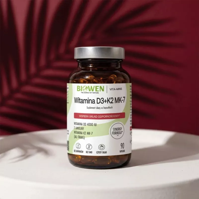 BWN BIOWEN Vitamins D3 + K2 MK-7 Food Supplement – 90 Capsules