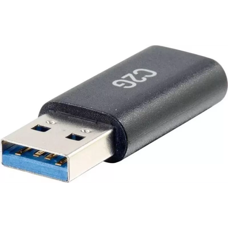 C2G USB C to USB Adapter - SuperSpeed USB Adapter - 5Gbps - USB-C Female to USB-A Male - USB 3.0 - Molded - Black