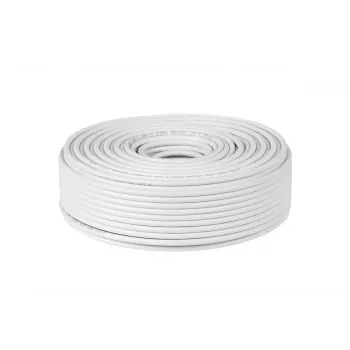 CABLETECH Coaxial Cable RG-6U CU 100m White