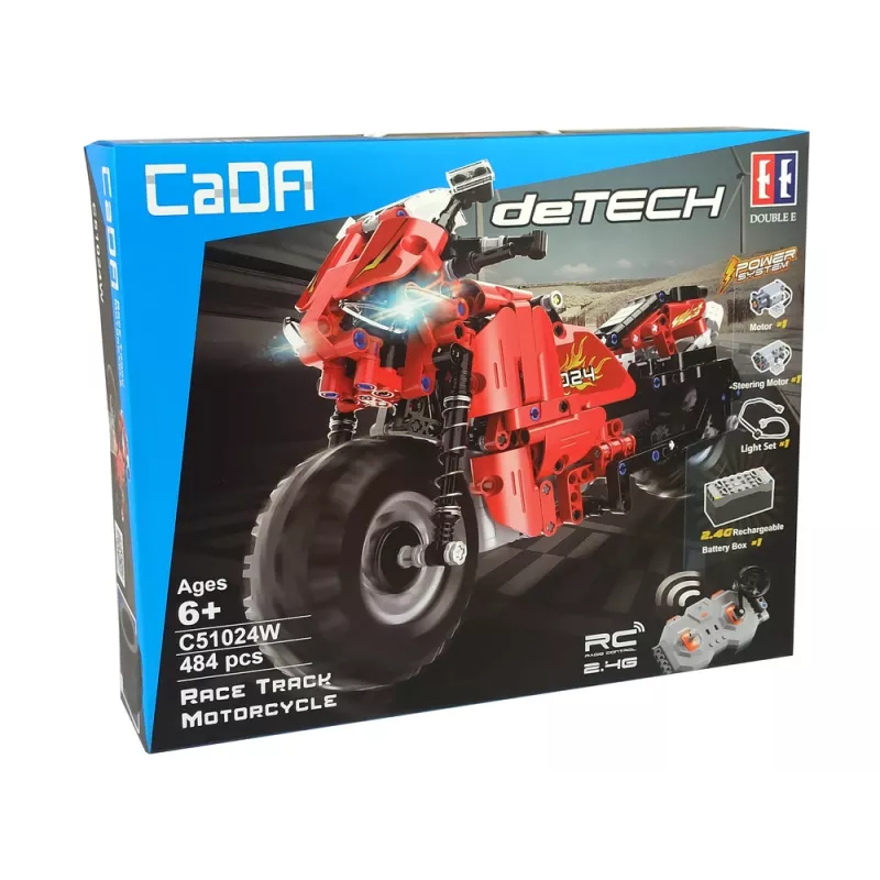 CADA Building Blocks Set Remote Controlled Motorcycle 2.4G 484 pcs