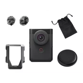 Canon PowerShot V10 Black Vlogging Kit 4K UHD 1-inch CMOS Camera with Mini Tripod Grip
