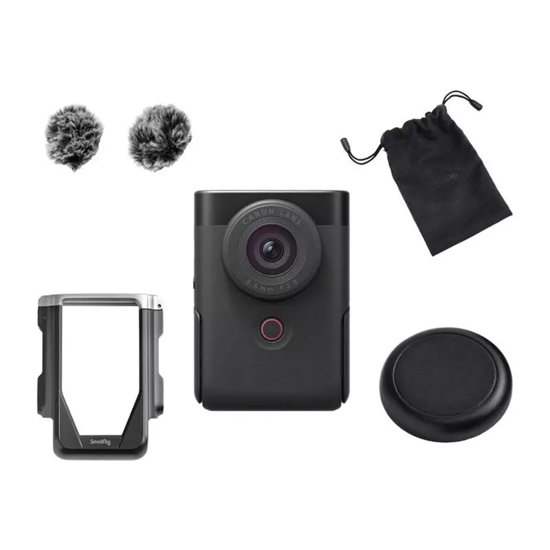 Canon PowerShot V10 Black Vlogging Kit 4K UHD 1-inch CMOS Camera with Mini Tripod Grip