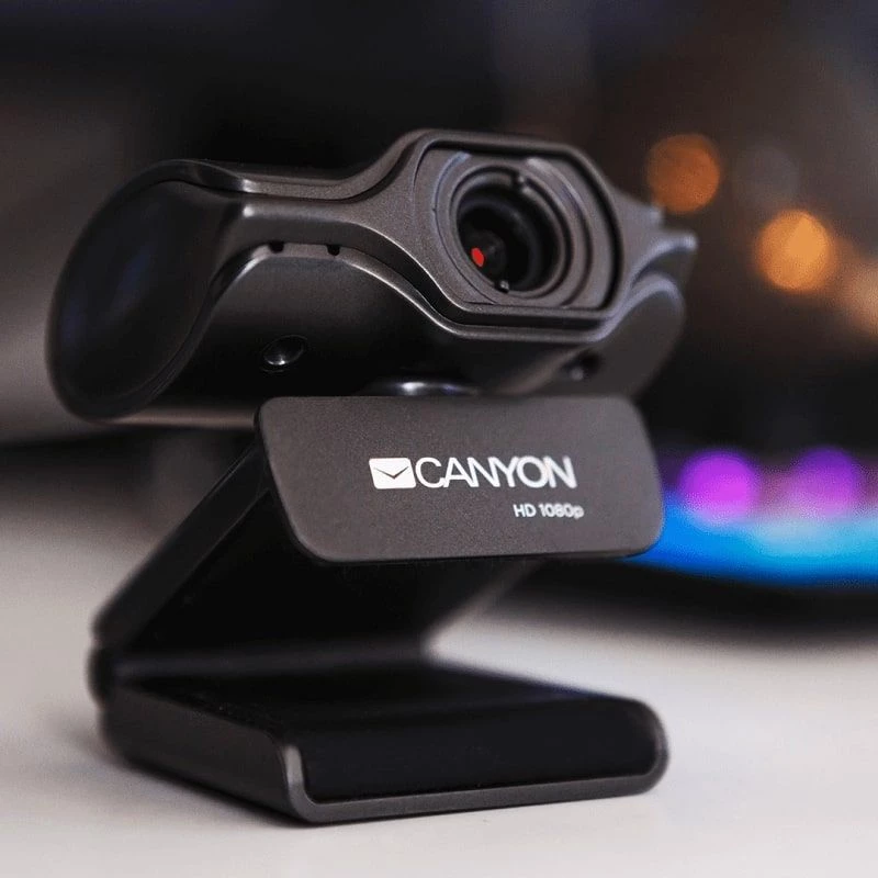 Canyon C6 2K Ultra Full HD 3.2MP Webcam with USB 2.0, Black