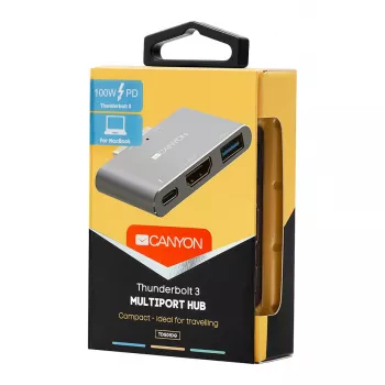 CANYON DS-1 3-in-1 Thunderbolt 3 Hub Space Grey