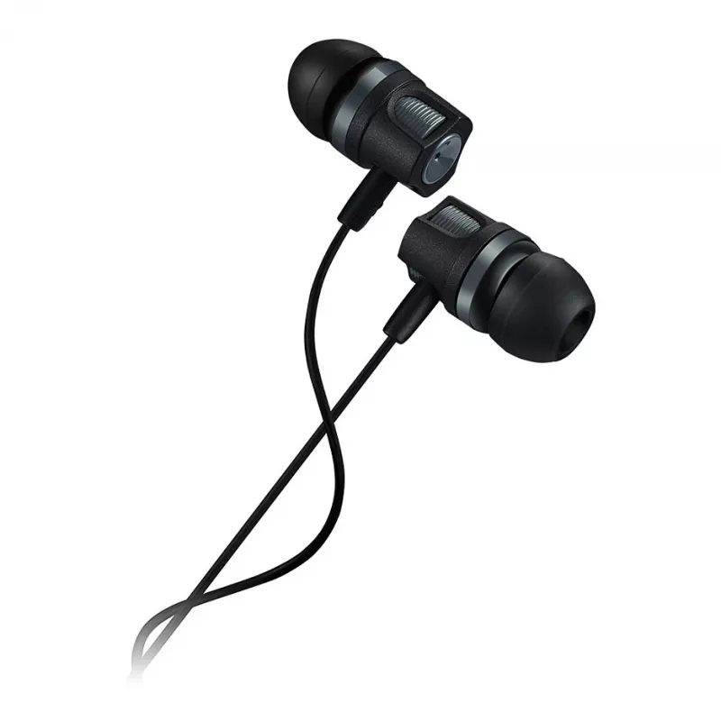 CANYON EP-3 In-Ear Headset with Microphone, 1.2m Flat Cable, Dark Grey