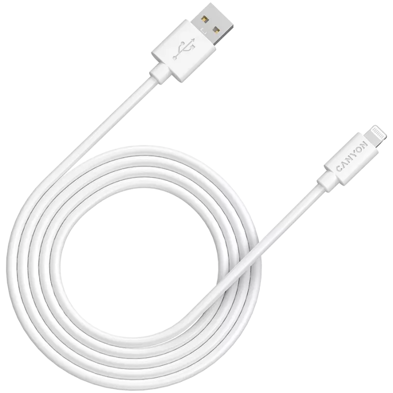 CANYON MFI-12 USB-A to Lightning Cable 2m White