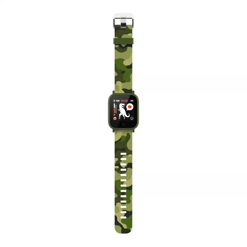CANYON My Dino KW-33 Teenager Smart Watch, 1.3 inch IPS Full Touch Screen, Green Plastic Body, IP68 Waterproof, BT 5.0