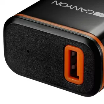 Canyon Wall Charger with USB Type-C Cable, 2.1A, Black