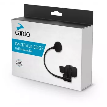 Cardo PT Edge Half Helmet Kit - JBL Speakers & Boom Microphone for Packtalk Edge
