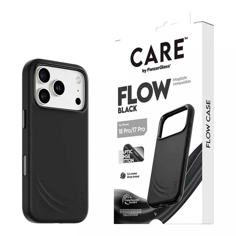 CARE by PanzerGlass Flow Case Black with MagSafe for iPhone 17 Pro