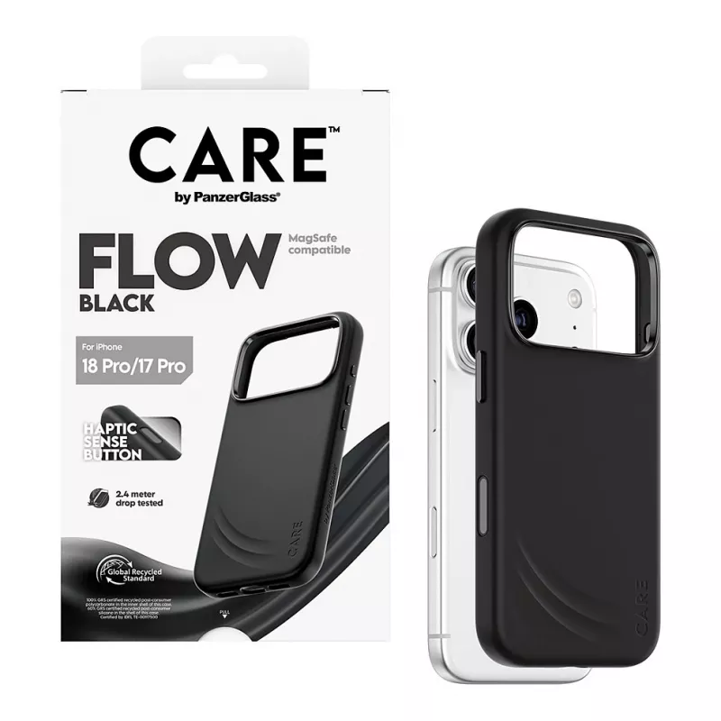 CARE by PanzerGlass Flow Case Black with MagSafe for iPhone 17 Pro
