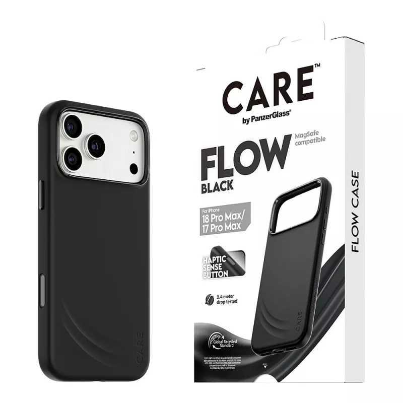 CARE by PanzerGlass Flow Case for iPhone 17 Pro Max Black MagSafe (CR81975)
