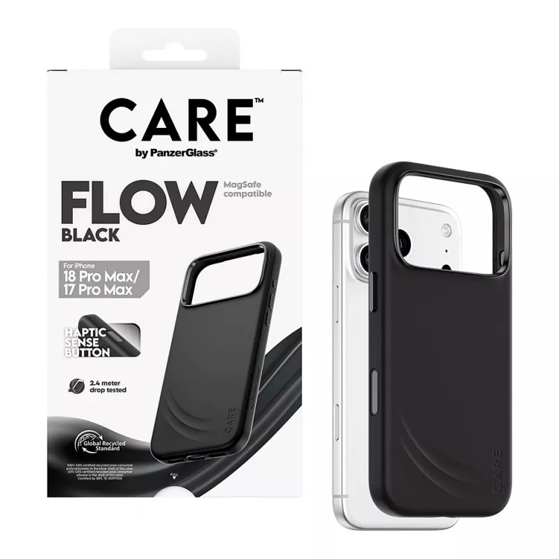 CARE by PanzerGlass Flow Case for iPhone 17 Pro Max Black MagSafe (CR81975)