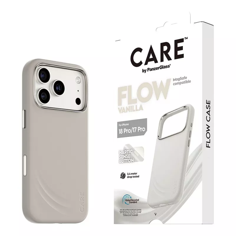 CARE by PanzerGlass Flow Case Vanilla with MagSafe for iPhone 17 Pro