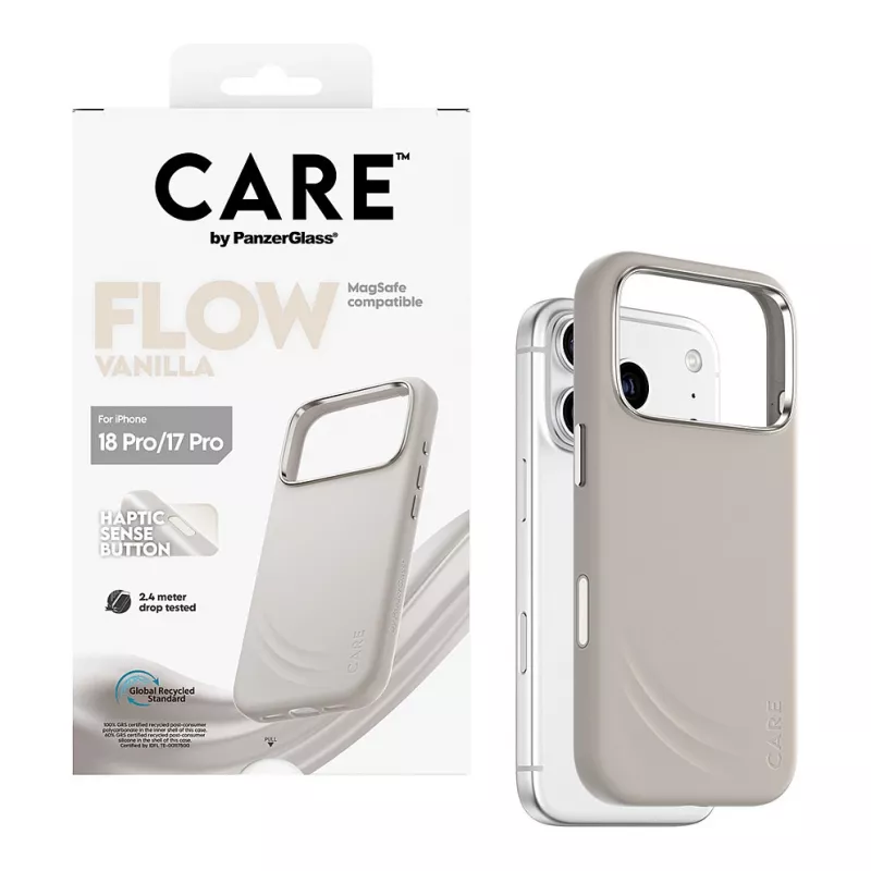 CARE by PanzerGlass Flow Case Vanilla with MagSafe for iPhone 17 Pro