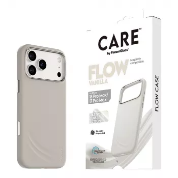 CARE by PanzerGlass Flow Case Vanilla with MagSafe for iPhone 17 Pro Max
