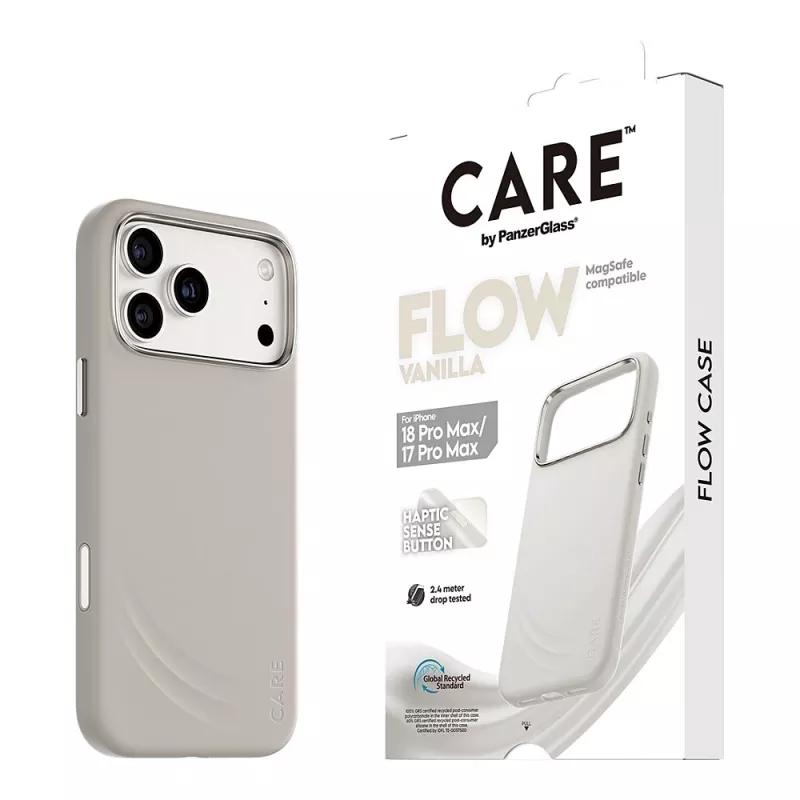 CARE by PanzerGlass Flow Case Vanilla with MagSafe for iPhone 17 Pro Max
