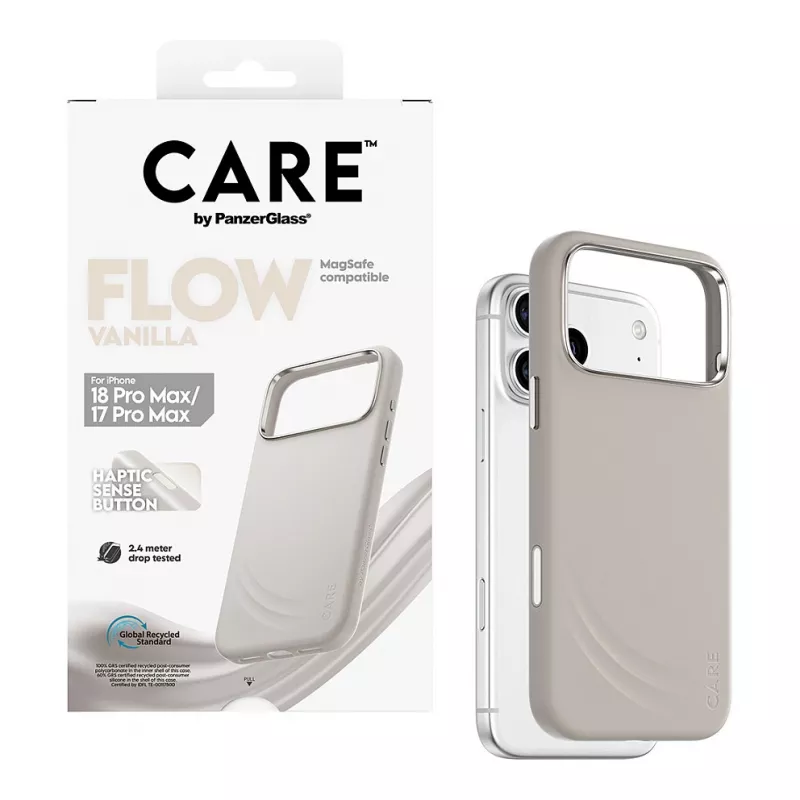 CARE by PanzerGlass Flow Case Vanilla with MagSafe for iPhone 17 Pro Max