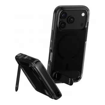 CARE by PanzerGlass Kickstand Case Smokey Black MagSafe for iPhone 17 Pro