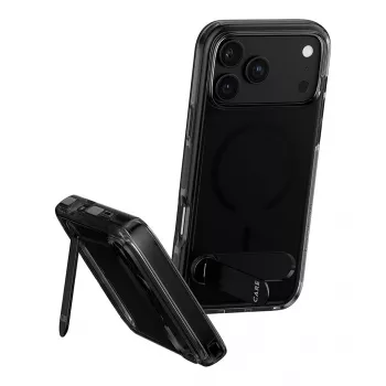 CARE by PanzerGlass Kickstand Case Smokey with Black MagSafe for iPhone 17 Pro Max