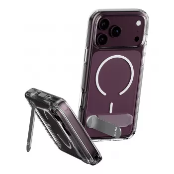 CARE by PanzerGlass Kickstand Case Transparent with White MagSafe for iPhone 17 Pro Max