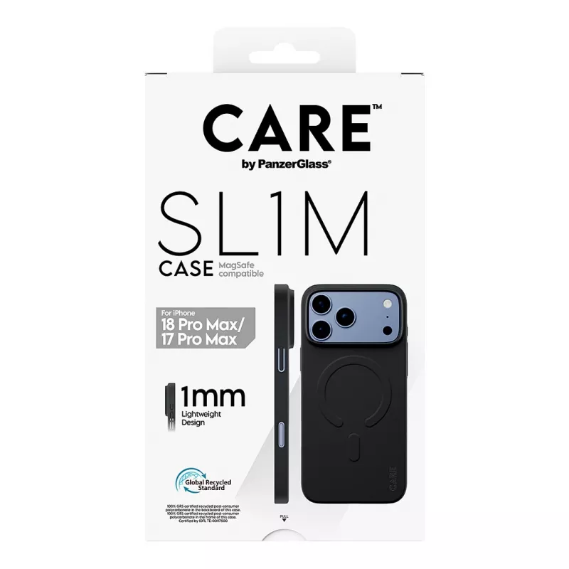 CARE by PanzerGlass SL1M Case Black with MagSafe for iPhone 17 Pro Max