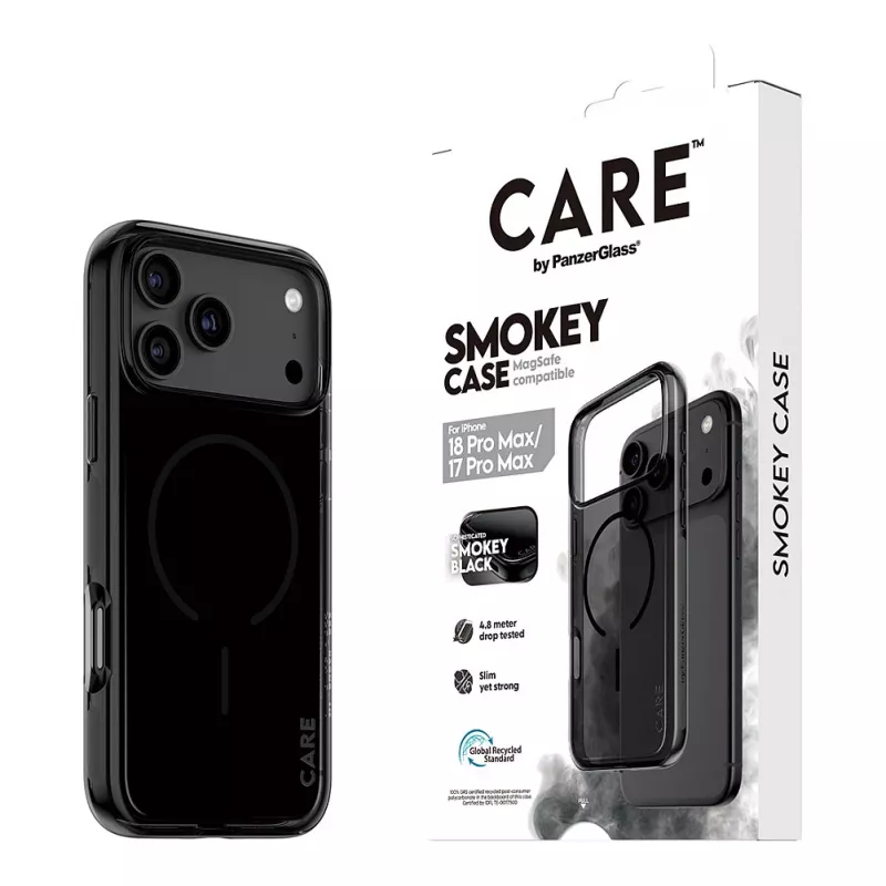 CARE by PanzerGlass Smokey Case with Black MagSafe for iPhone 17 Pro Max