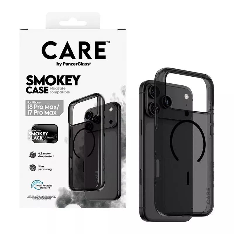 CARE by PanzerGlass Smokey Case with Black MagSafe for iPhone 17 Pro Max