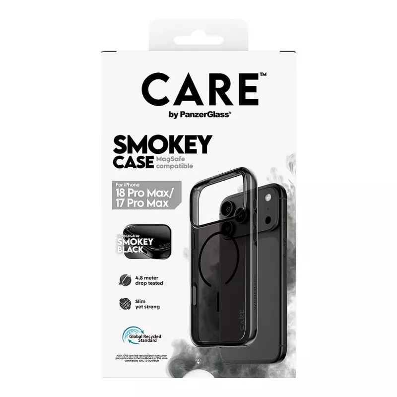 CARE by PanzerGlass Smokey Case with Black MagSafe for iPhone 17 Pro Max