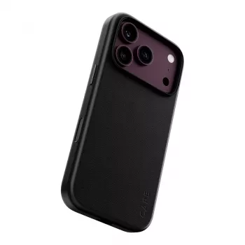 CARE by PanzerGlass Solo Vegan Leather Case Black with MagSafe for iPhone 17 Pro