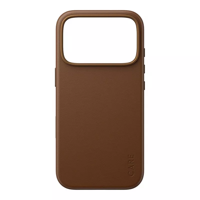 CARE by PanzerGlass Solo Vegan Leather Case Brown with MagSafe for iPhone 17 Pro