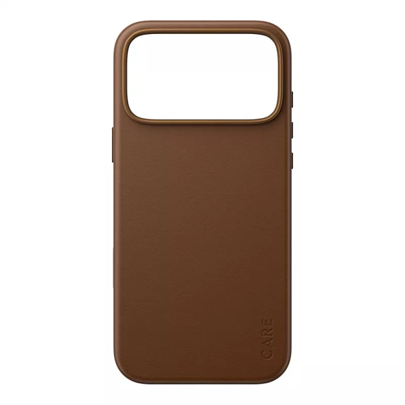 CARE by PanzerGlass Solo Vegan Leather Case Brown with MagSafe for iPhone 17 Pro Max