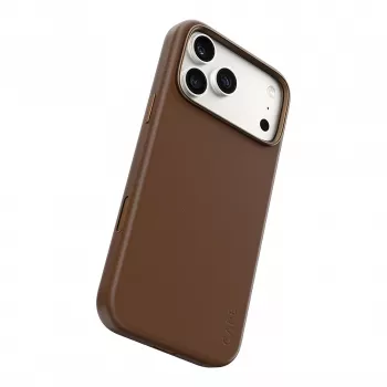 CARE by PanzerGlass Solo Vegan Leather Case Brown with MagSafe for iPhone 17 Pro Max