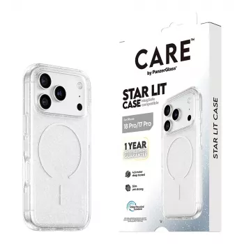 CARE by PanzerGlass Star Lit Case with MagSafe for iPhone 17 Pro - Transparent