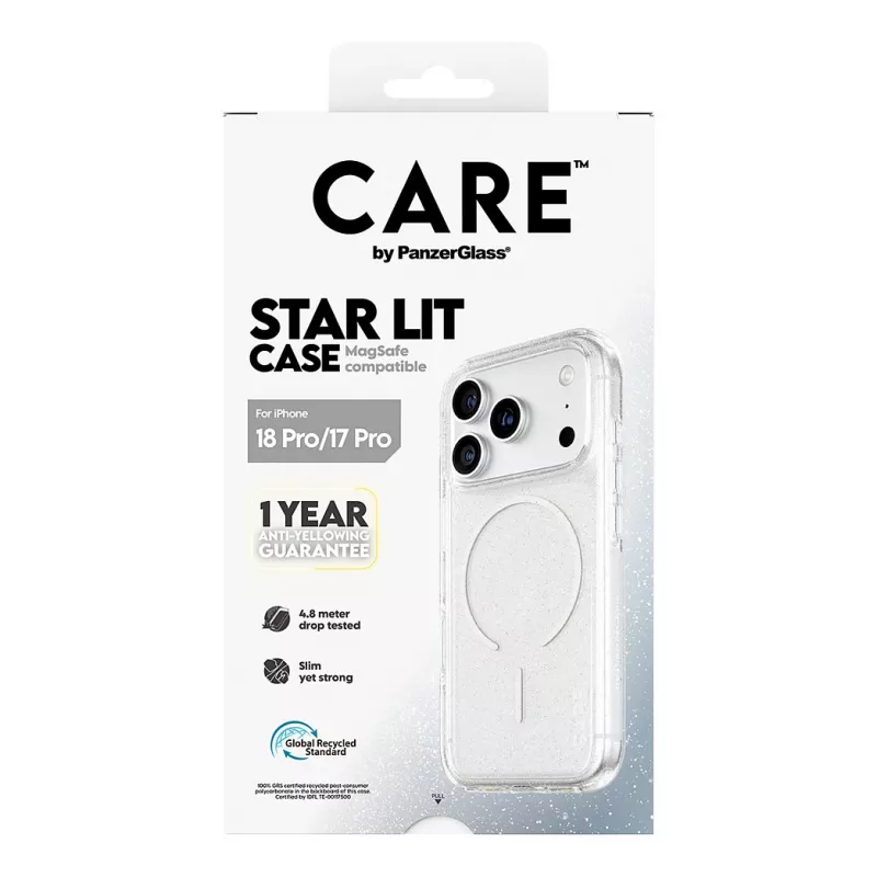 CARE by PanzerGlass Star Lit Case with MagSafe for iPhone 17 Pro - Transparent
