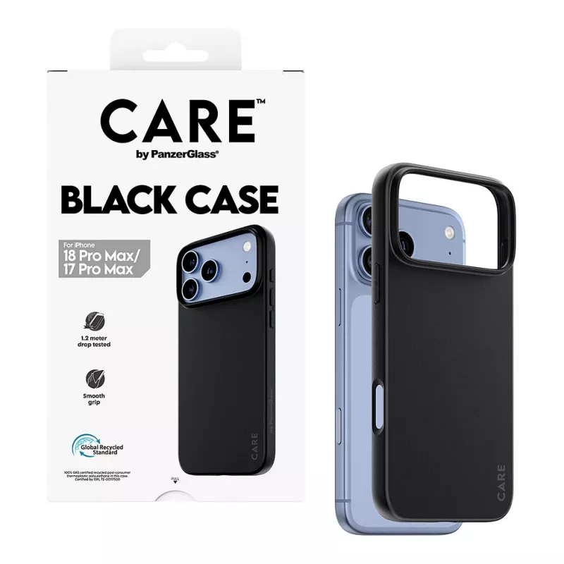 CARE by PanzerGlass TPU Case for iPhone 17 Pro Max - Black
