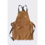 Carhartt Duck Brown Bib Apron with Triple-Stitched Seams and 7 Pockets