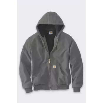 Carhartt Iconic Jacket J140 Firm Duck Active - Men's Quilted Flannel Lined Work Jacket, Water-Repellent, Original Fit