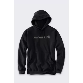 Carhartt Marquette Logo Hooded Sweatshirt - Black/Gray - Size L