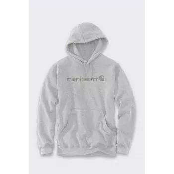 Carhartt Marquette Logo Hooded Sweatshirt - Heather Gray, Size L