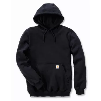 Carhartt Midweight Hoodie Black - Men's Fleece-Lined Pullover Sweatshirt