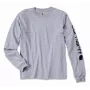 Carhartt Sleeve Logo Long Sleeve T-Shirt - Heather Grey, L