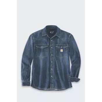 Carhartt WIP Montana Denim Relaxed LS Shirt Wyatt - Men's Long Sleeve Denim Shirt