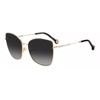 CAROLINA HERRERA HER0133S000 Women's Sunglasses - Black Acetate Frame, Grey Gradient Lens, 59mm