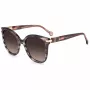 CAROLINA HERRERA HER0134S1ZX Women's Square Sunglasses - Shiny Black Acetate Frame, Grey Gradient Polycarbonate Lenses, 55mm Lens Width, UV400 Protection