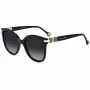 CAROLINA HERRERA HER0134S807 Women's Sunglasses - Black Acetate Frame, Grey Polycarbonate Lenses, 55/21/145 mm