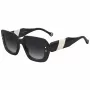 CAROLINA HERRERA HER0186S80S Women's Square Sunglasses Havana Acetate Brown Gradient Lens 52mm