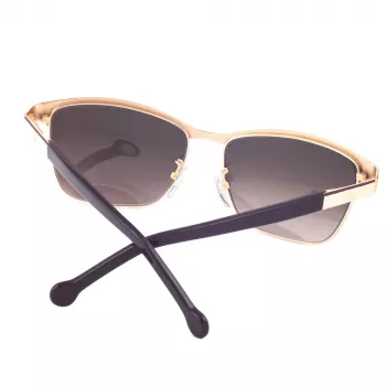 CAROLINA HERRERA SHE069560SL3 Women's Sunglasses - Havana Acetate Frame, Brown Gradient Lens, 56mm