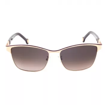 CAROLINA HERRERA SHE069560SL3 Women's Sunglasses - Havana Acetate Frame, Brown Gradient Lens, 56mm