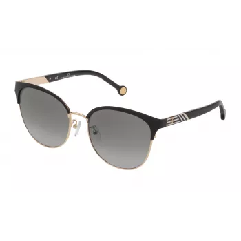 CAROLINA HERRERA SHE119560302 Women's Sunglasses - Havana Acetate Frame, Brown Gradient Lens, 56/18/135 mm
